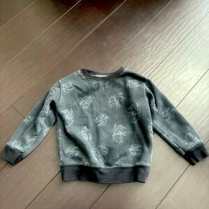 Garanimals black dinosaur print sweatshirt size 2T EUC